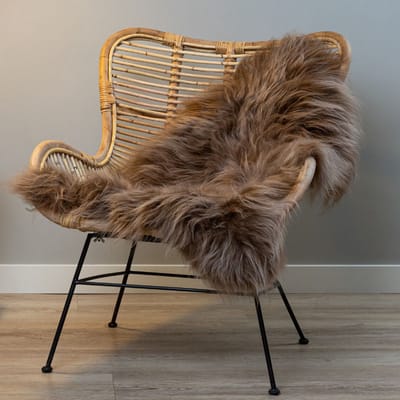WOOOL Schapenvacht - IJslands Bruin M (100x55cm) 100% Echte Schapenvachten - ECO+ Dierenvel