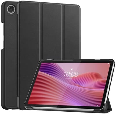 Tablet Hoes Geschikt voor Lenovo Tab One | Book Case met Standaard | Kunstlederen Beschermhoes | Tri-fold | Zwart