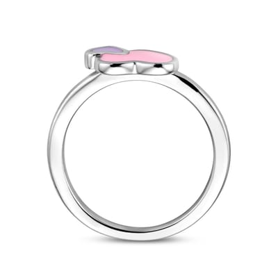 Gerhodineerd Zilver Ring Hartjes 1338468