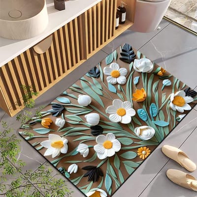 Vloermat Badkamer Absorberend Diatomeeënaarde Verdikt Antislip Toilet Vuil Sneldrogend Toilet Tapijt Deur Entree Mat 40*60CM