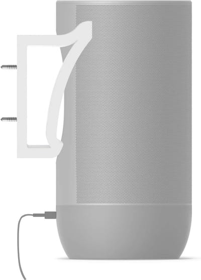 Muurbeugel Houder - Speaker Mount - Draadloze Muziek - Inclusief Laadfunctie - 30 g - Wit