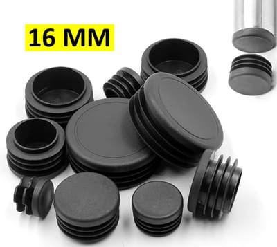 Actie4you® - Ronde insteekdoppen – Meubeldop – Inslagdop – Stoelpoot Doppen -Ø 16 mm - Kunststof - zwart - 4 stuks