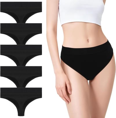 Set van 5 naadloze strings voor dames, onzichtbaar sportondergoed, lage taille slips, sexy en comfortabele ondermode voor dagelijks gebruik