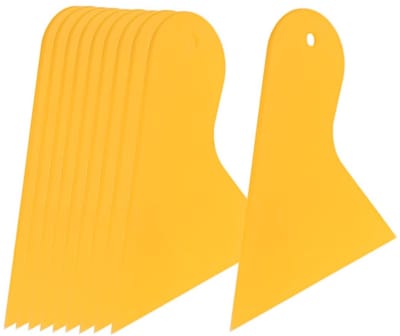 Dailygoods- Kunststof Schraper Set van 10 - Plamuurmes - Schraper voor Stickers - Vulmiddelen - Glazuur - Ergonomisch Ontwerp