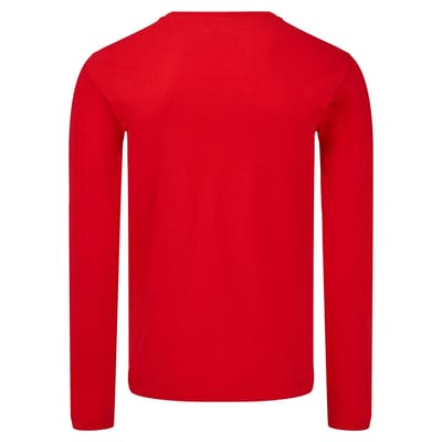 Fruit of the Loom Heren Iconic T-shirt met lange mouwen (Rood)