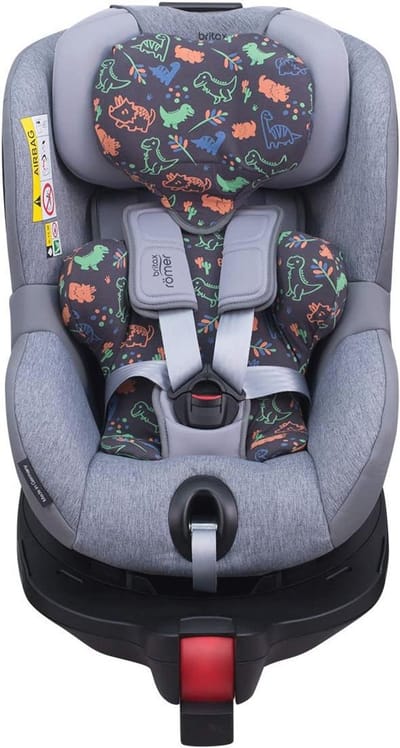 JYOKO KIDS Cotton Cover for Car Seat Reducer Cushion Compatible with Romer Dualfix I-Size (Happy Dino)