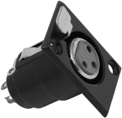 10x XLR Aansluitbus 3-Pins – Female Chassis Connector met Rechthoekig Frame – Paneelmontage – Audio Aansluiting - 10 Stuks [05195]