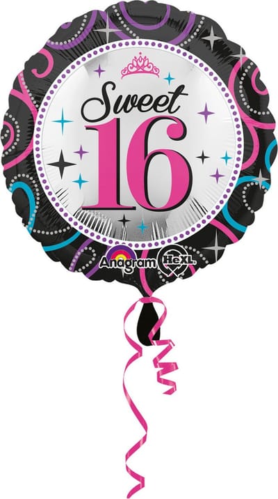 Folieballon sweet 16 (43cm)