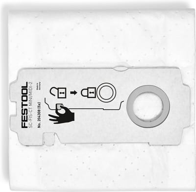 Festool SELFCLEAN filterzak SC-FIS-CT MINI/MIDI-2/10 ( 204308 ) voor CT MINI en CT MIDI vanaf bouwjaar 2019 10 stuks