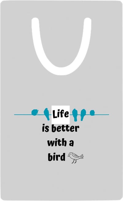 Hacebo® - life is better with a bird metalen boekenlegger - Vogels - vogel liefhebbers - verjaardag - cadeau - kado - geschenk Bladwijzer boekenleggers - 7.6 cm x 5cm