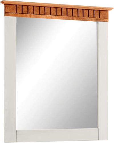 Lisa Garderobespiegel met Massief Grenenhouten Frame - 60 x 70 cm - Wit Grenen