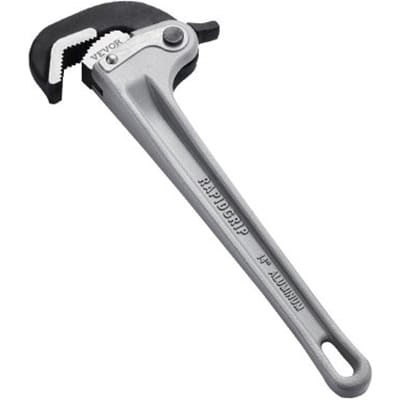 VEVOR Pijpsleutel, 14-inch rechte aluminium pijpsleutel, automatische kaakverstelling, verstelbare loodgieterssleutel, gemakkelijk mee te nemen, ergonomische handgreep, hangend ontwerp, voor waterleidingen