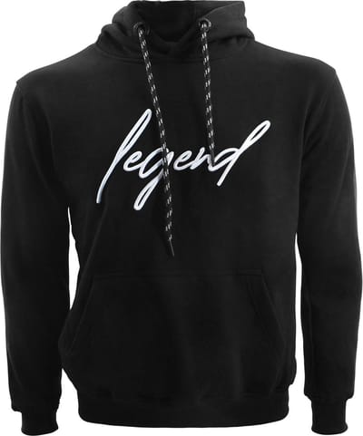 Hoodie Heren / Dames Signature Milano Zwart S