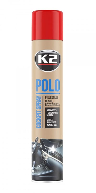 k2 polo cockpitspray aardbei 750 ml - cockpit reiniger - cockpit geur - autogeur - interieurreiniger