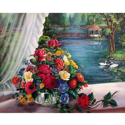Lake en Follower Diamond Borduren Diamond Mozaïek Schilderij Icoon 5D Diy Cross Stitch Handwerk Geschenken 20X30CM gray