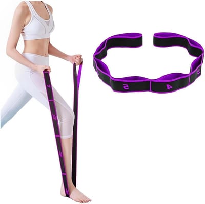 Elastische Yogariem met 9 Lussen voor Yoga, Pilates en Fitness