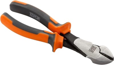 Diagonale snijtang - Versterkte tang - Kabels doorsnijden - Ergonomisch handvat - 180 mm - Oranje