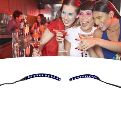 LED Valse Wimper Licht Lichtgewicht Stijlvol Betrouwbaar Lichtgevende Valse Wimper Licht voor Feestjes Bars Nachtclubs blue