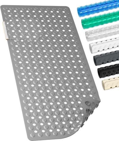 Famanu - Lange badmat 89 x 40 cm, antislip en schimmelbestendig, zacht en machinewasbaar