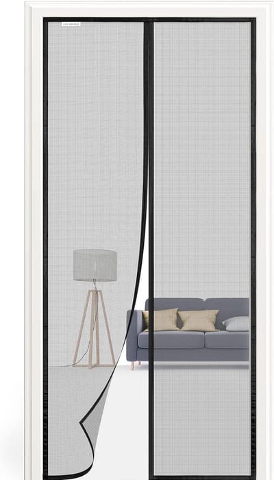 80 x 220 cm magnetisch vliegengaas voor deur - nieuwste modellen zonder boren - geschikt voor balkon- en vensterdeuren. Zwart