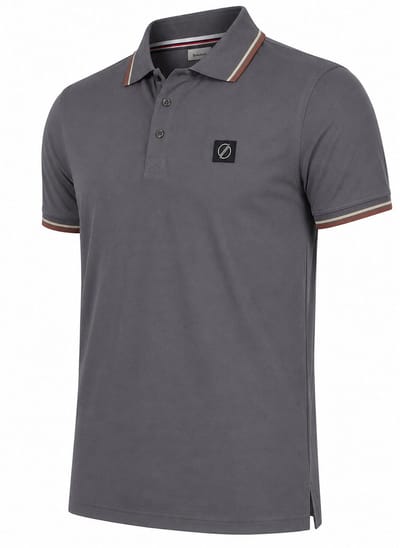 Solution - Heren Polo SS Flow - Grijs - Maat M