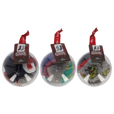 kerstsokken kinderen in kerstbal - 6-Pack - Multi Fashion - Maat 23/26 - kerstsokken - kerst sokken - sokken kerstmis