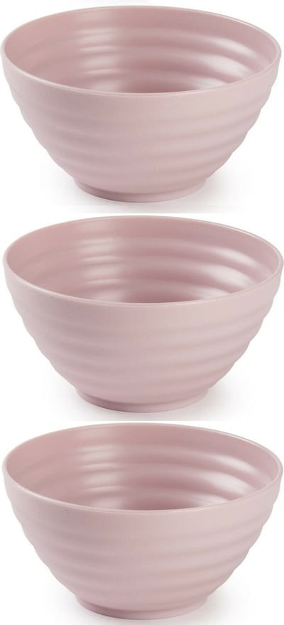 Plasticforte Schaaltjes - 6x - roze - kunststof - 14 x 6.5 cm - kommen