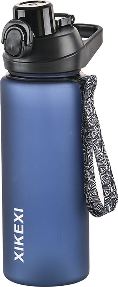 Drinkfles | Waterfles | Frosted blauw | 800ml met Pop-up Rietje – Lekvrij & Herbruikbaar voor Sport en Outdoor Veldfles