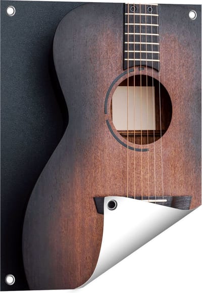 Gards Tuinposter Gitaar - 40x50 cm - Tuindoek - Tuindecoratie - Wanddecoratie buiten - Tuinschilderij