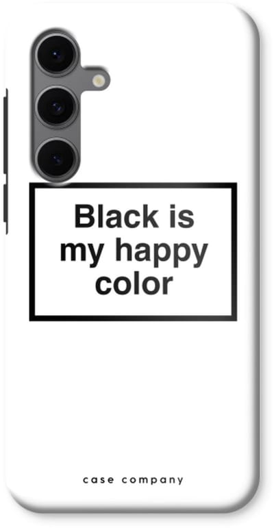 Case Company® - Hoesje geschikt voor Samsung Galaxy S24 FE hoesje - Black is my happy color - Tough Case - Maximale Bescherming alle Kanten en Schermrand