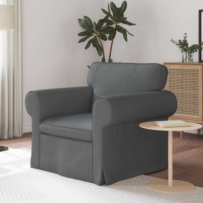 vidaXL - Bank - Donkergrijs - 95 - x - 82 - x - 80 - cm - Stof