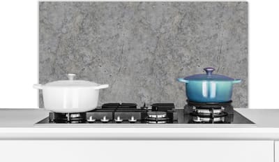 Spatscherm keuken 100x50 cm - Kookplaat achterwand Beton - Antiek - Patronen - Muurbeschermer - Spatwand fornuis - Hoogwaardig aluminium