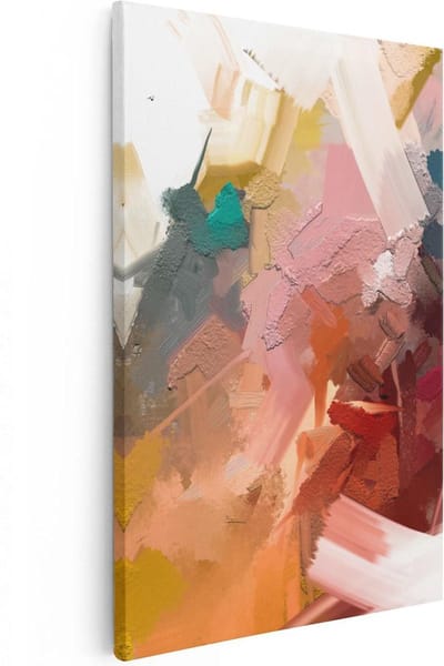 Artaza Canvas Schilderij Abstracte Kunst - 20x30 cm - Klein - Muurdecoratie Woonkamer - Wanddecoratie Modern - Kamer Accessoires
