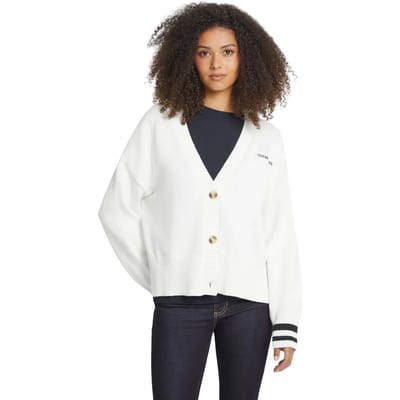 Guess Jeans J Emb Cardigan Wit L Vrouw