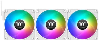 Thermaltake CT140 EX ARGB Sync PC Cooling Fan White - 3-pack - 120mm - 68 cfm - 500 - 2000 rpm - 28.5 dBA - HDB Fan - 4-pin PWM - 3-pin ARGB - wit