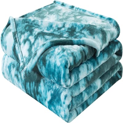 Plaid Dikke Fleece Deken 150x200 cm Lake Blue Mixed Color Zacht en Warm Dubbele Beddeken en Flanellen Sofa Throw Dubbelzijdig Omkeerbaar