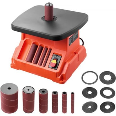 VEVOR oscillerende spindelschuurmachine, 2000 tpm spindelschuurmachine met 6 hulzen (12,7–76,2 mm), 16 mm slag en 390 x 415 mm brede werktafel voor meubelafwerking, ambachten en houtbewerking