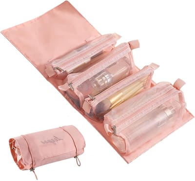 Grote Vouwbare Make-up Tas voor Vrouwen, Handig voor Reizen en Organiseren van Make-up Accessoires