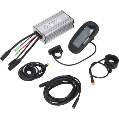 Kit Contrôleur Vélo Électrique 22A Avec Panneau LCD6 Accélérateur Pouce 130X Capteur d'Assistance 8C pour Moteur 500W gray