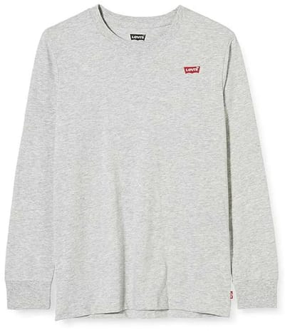 Levi´s ® Kids Batwing Chesthit T-shirt Met Lange Mouwen Grijs 8 Years Kinderen