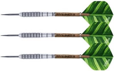 Royal Darts Green Line steeltip dartpijlen 21 gram tungsten set.