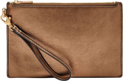 FOSSIL Polstas Utensil zak Gift Wristlet Bronze Brons