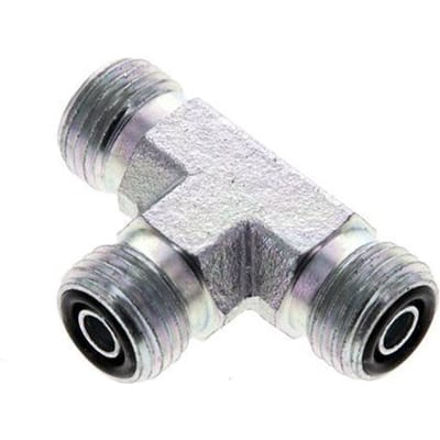 UNF 9/16''-18 Buitendraad Verzinkt Stalen T-stuk ORFS 630 Bar - Hydrauliek - FL3T-M-EZ-009U
