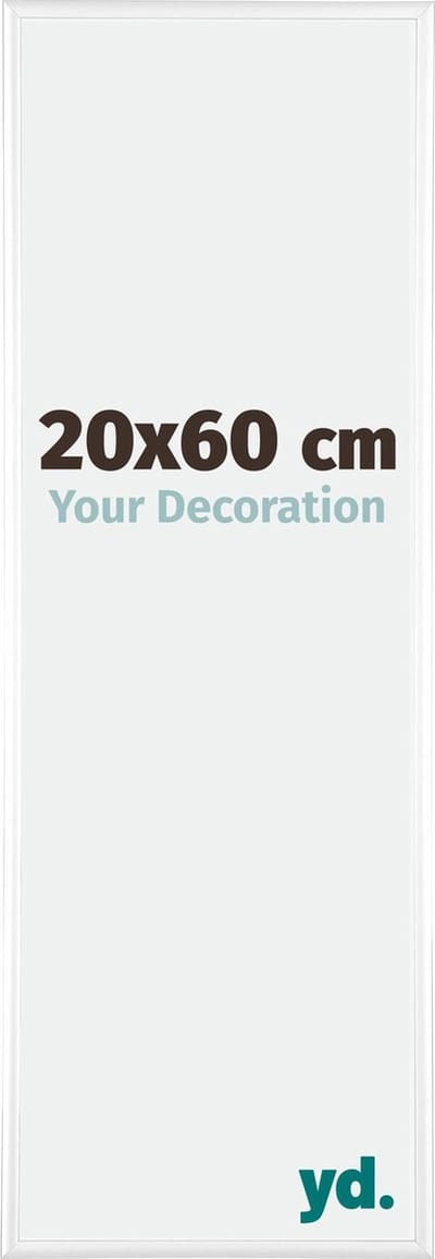 Your Decoration - Fotolijst 20x60 cm - Aluminium - Wit Hoogglans - Kent