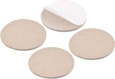 Vilten Meubelbekleding - Vloerbeschermers Zelfklevend - Meubels Beschermen - Antislip Ontwerp - 100 mm 4 stuks - Beige