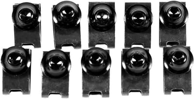 10-delige Motorfiets Bevestigingsset voor Kuipdelen, 5 * 16MM Bevestigingsschroeven en Clips voor Snelle Montage (Zwart)