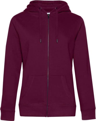 B&C Vrouwen/dames Koningin Hoodie (Aubergine Paars)