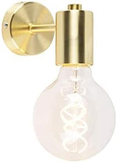 Gouden wandlamp E27 cilinder design - dimbaar, geschikt voor LED - modern licht voor woonkamer, slaapkamer & keuken