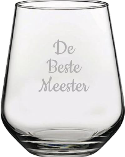 Gegraveerde Drinkglas 42,5cl De Beste Meester