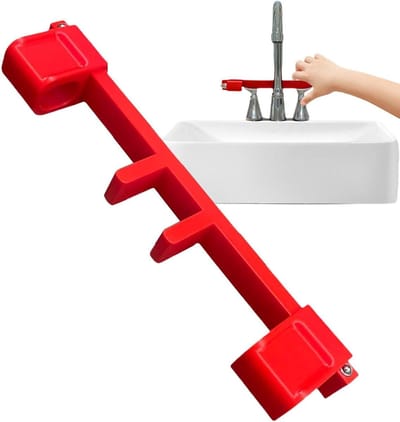 Kraan Handvat Lock - Universele Stopper - Kinderen Huisdier Veilig - Centrale Pijpfixatie - 24 cm - Wit